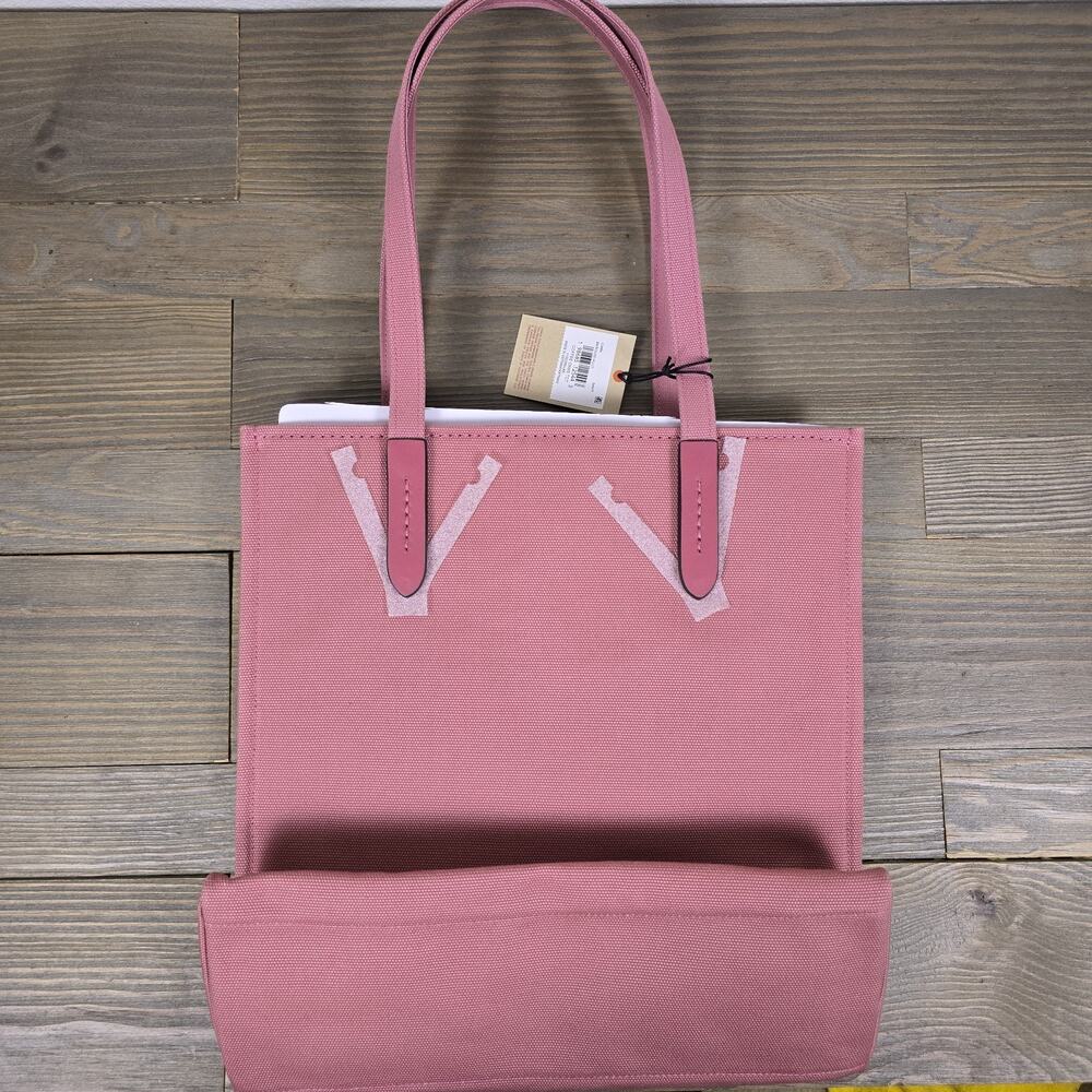 Coach Cafe Lil Miss Jo Coffee Shop Canvas Tote Limited Edition - Rouge Pink NWT - Picture 6 of 12